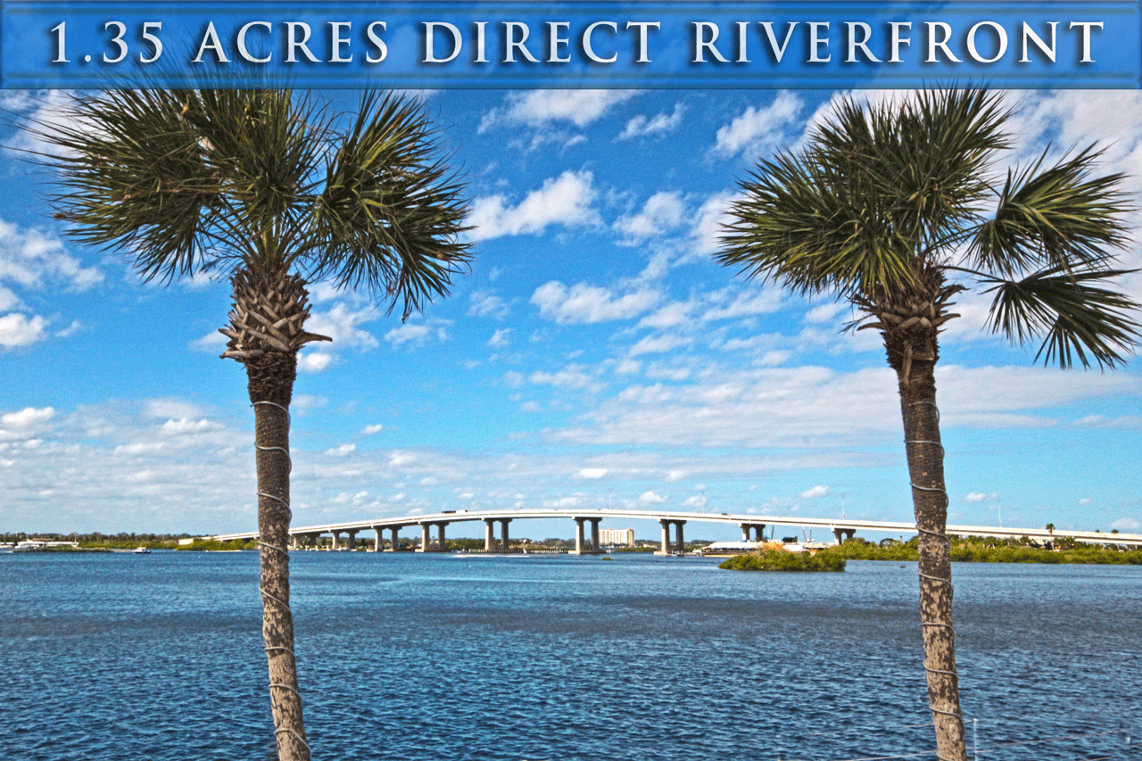 Riverfront homes for sale in Port Orange Florida. 1.35 acres beachside along the Intracoastal Waterway. Zoned Multifamily or Assisted Living Facility - Riverfront home Beachside Intracoastal